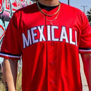 Ventes en gros d'uniformes d'équipe personnalisés, maillot de baseball scolaire, maillot de baseball Mexicali, maillot de baseball de club, vêtements de sport, maillot Mexicali - Product Image 1
