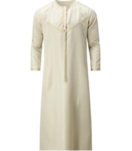 Robe longue unie Thobe Jubbah pour hommes vêtements islamiques Thobe arabe pour hommes Thobe islamique Jubbah Tailles personnalisées - Product Image 4
