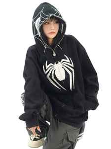 Custom Distressed Embroidery Logo Patched Thick Cotton Fleece <b>Zip</b>-Up <b>Hoodie</b> Unisex Winter Plain Dyed Breathable Quick Dry <b>Pocket</b> - Product Image 3