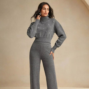 Ensemble de survêtement pour femmes, à porter toute la journée, vêtements de sport décontractés, style streetwear, pour l'entraînement, le fitness, le confort - Product Image 1