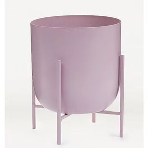 Jardinière en métal doré de forme ronde de qualité supérieure Pot de décoration intérieure fabriqué à la main avec fleur artificielle pour application de jardin - Product Image 2