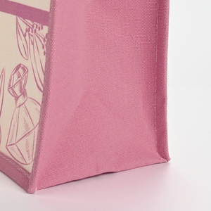 Bolso de yute, bolsa de compras ecológica, estilo clásico, cierre de cremallera, mango largo a mano, bolsa de regalo hecha a mano, patrón de letras de Vietnam, varios tamaños - Product Image 4