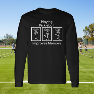 Maglietta a Maniche Lunghe per Giornata di Gioco nel Pickleball, il Pickleball Migliora la Memoria - Prodotto Promozionale - Product Image 3