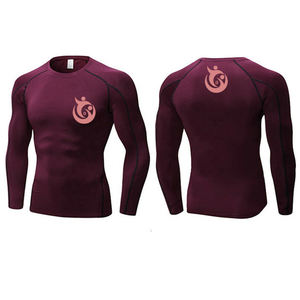 Logo personnalisé pour hommes Rashguard imprimé à manches longues UPF 50 + Compression Surf Sports Shirt Plain Gym Top pour MMA Surf & Sports - Product Image 5