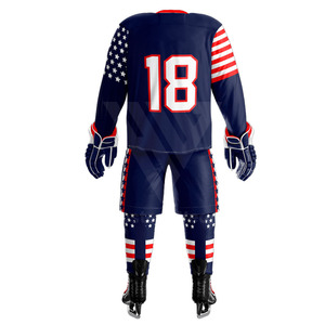 Tenues de hockey sur glace sur mesure de haute qualité à prix raisonnable, 100% polyester, fabrication OEM - Product Image 2