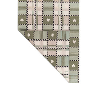 Tapis en laine tissée plate Alhambra vert pour la décoration de la maison, salon, couloir, tapis rectangulaire en jute pour chambre à coucher/tapis de chevet - Product Image 5