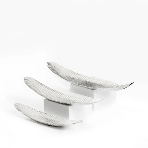 Plateau de différentes tailles de conception standard plateaux de service de dîner avec plateau fini en émail de conception de marbre pour la vaisselle décorative - Product Image 4