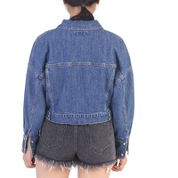 Vestes en jean brodées respirantes décontractées pour femmes, de haute qualité, populaires, bleues, à manches longues, grandes tailles