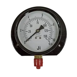 Medidor de presión de JI-CPG, rango de 4 Dial de 0 a 10,6Kg/Cm2, doble escala de 150 PSI, superficie inferior