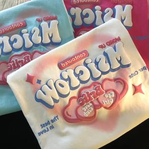 3D personnalisé de haute qualité pour hommes pour T-shirt en coton imprimé bouffant T-shirt personnalisé en gros à motif solide - Product Image 1