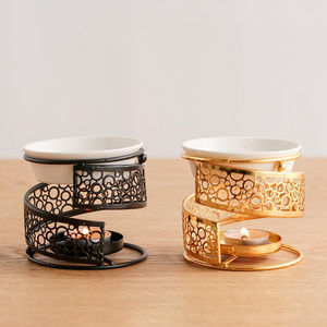 Premium Gold Plated Metal <b>Wax</b> Jar With Stylish Design Ideal For Christmas Home Decor And Glowing Holiday <b>Candle</b> Lighting - Product Image 5