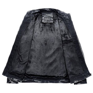 Veste en jean pour hommes hiver Plus velours chaud Jeans manteau mode classique rétro Slim Denim veste décontracté Denim vêtements pour hommes - Product Image 4