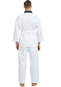 Costumes de karaté d'entraînement de combattant blanc avec logo personnalisé costumes d'arts martiaux en polyester et coton uni uniformes MMA respirants - Product Image 4