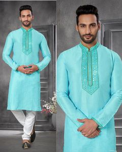 ผู้ชาย Tarkashi Kurta ออกแบบสําหรับ EiD งานแต่งงาน Salwar kameez สุภาพบุรุษคอลเลกชันในอินเดียและปากีสถานเสื้อผ้าอิสลามชุดมุสลิม - Product Image 2