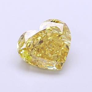 Diamant de laboratoire jaune clair fantaisie VS2 de 1,52 ct en forme de cœur - Product Image 1