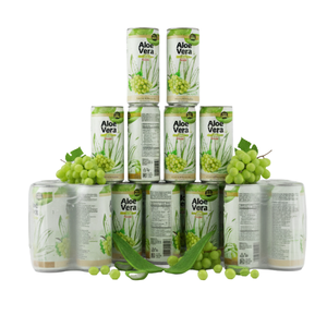 Healthy <b>Beverage</b> Aloe Vera Grape Flavor Drink 250ml Can Low Sugar Natural Juice Refreshment <b>Beverage</b> - Product Image 5