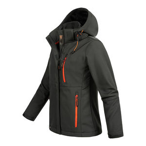Veste Softshell pour femmes Ourlet réglable Capuche Ajustement personnalisé Couture durable Performance durable Nylon Imperméable Respirant - Product Image 3