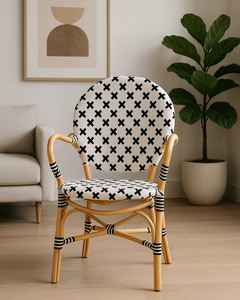 Elegante Silla de comedor de ratán minimalista para espacios interiores y exteriores, hoteles, villas, apartamentos, parques, salas de estar - Product Image 4