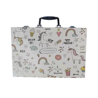 Ensemble de dessin en boîte en aluminium pour enfants, 145 pièces, fournitures d'art et de papeterie, crayons de couleur, aquarelles, stylos, vente en gros