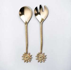 Ensemble de service à salade en bois d'acacia poli naturel avec poignée en résine ensemble de cuillères à salade en bois de 2 pièces outils à salade de couverts écologiques - Product Image 6