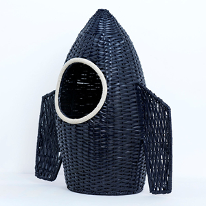 Boîte et panier de rangement en rotin en forme de fusée, décoration bohème pour la chambre des enfants, accessoires pour la chambre de bébé, cadeaux de naissance pour garçon - Product Image 2