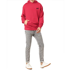 Sudaderas con capucha negras con cordón para hombre, transpirables, de algodón y poliéster, transpirables, de ajuste regular básico, mezcla de algodón, ropa informal de manga larga - Product Image 5