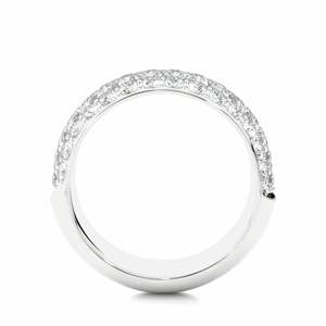 Anillo de Bodas de Diamantes con Corte Redondo y Engaste Pavé para Mujer - Product Image 5