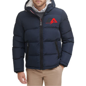 Veste en duvet à capuche d'extérieur pour l'hiver Vente en gros Doudoune personnalisée pour hommes Élégante - Product Image 1