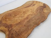 Planche à découper en bois d'olivier rectangulaire de grande taille InterCraft PFH01, poignée, épaisseur de 20 mm, écologique, naturelle, pour couper la viande, personnalisable