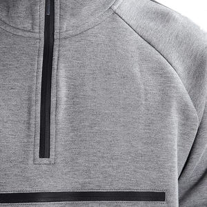 Sudadera con capucha unisex con cremallera media en blanco de 350gsm hecha en Pakistán - Product Image 4