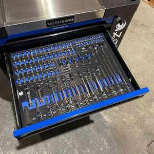 Nouvelle boîte à outils portable, étanche, 7 tiroirs, en alliage d'aluminium chromé, anti-poussière, ensemble complet, design à roulettes, verrouillable - Product Image 3