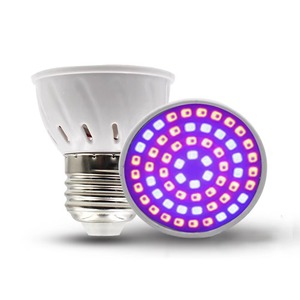 ไฟปลูกต้นผัก54LED 4W ไฟ E27 2835 SMD สีแดง660nm ฟ้า445nm 220V
