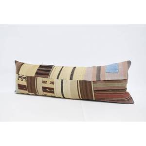 Luxury 16x48 Beige Kilim Patchwork Wool Pillow Woven Design Vintage <b>Fluffy</b> Patterns Portable for <b>Bedding</b> Sofa Use for Christmas - Product Image 4
