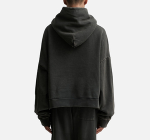 Sweat à capuche oversize en coton lourd 100% vintage délavé à l'acide pour homme - Anti-boulochage et respirant - Product Image 3