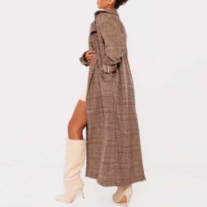 Breathable Leather Full <b>Length</b> <b>Coat</b> <b>Ankle</b> Long Overcoat Fashion Matrix Trench Made in Pakistan Women's Soft Black Filling - Product Image 3