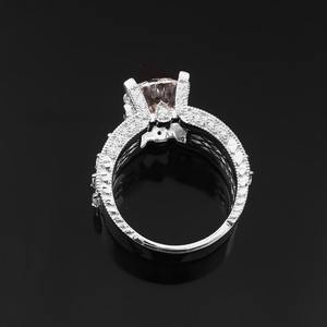 แหวนเพชรโมอิส3.87โซลิแทร์925เงินแท้ CT D-Color แหวนหมั้นพร้อมแผ่นชุบทอง18K สำหรับผู้หญิง - Product Image 6