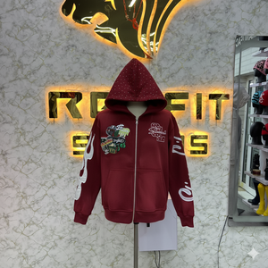 เสื้อฮู้ดแบบมีซิปสำหรับผู้ชายเสื้อฮู้ดพิมพ์ลายพัฟแบบใหม่มีฮู้ดขนาดพลัสไซส์ - Product Image 1