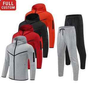 ชุดวอร์มผ้าฟลีซแบบบางสำหรับผู้ชายชุดวิ่งจ๊อกกิ้งติดป้ายสินค้าเองเทคโนโลยี - Product Image 3