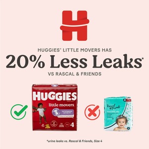 Couches pour bébés Huggies Little Movers, taille 4 (22-37 Lbs), 58 ct - Product Image 4