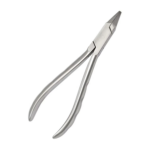 Premium <b>Flat</b> <b>Nose</b> <b>Plier</b> Crosswise Grooves Stainless Steel Orthodontic Serrated Jaws Wire Gripping Bending Reusable Tools CE ISO - Product Image 4
