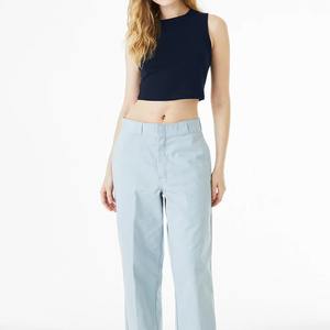 Nouveau design de débardeur court côtelé de couleur unie pour femmes avec logo personnalisé débardeur court sexy sans manches pour femmes - Product Image 4