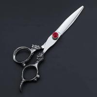 Ciseaux de coiffeur de beauté à poignée de dragon Ciseaux plats Ciseaux pour dents et poils