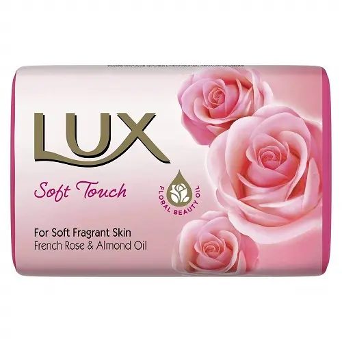 Preço de atacado fornecedor LUX Soft Touch essência de seda e barra de sabonete de água rosa, pacote de 3x150g