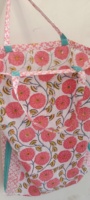 Bolso de playa de algodón con estampado de bloque de mano Bolso de mano gitano grande acolchado Bolso de hombro de transporte bohemio