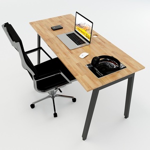 Aton Concept 140x60cm Modern Minimalist Computer <b>Table</b> Office Furniture with Assembled Iron Legs for Home <b>Study</b> Bedroom HBAT003 - Product Image 2