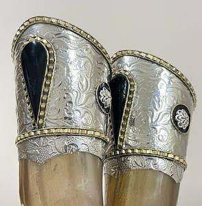 Mugs en corne pour la décoration de la maison de luxe, les plus populaires, en corne naturelle, couleur naturelle, mug à bière décoratif, bouteille en verre, design moderne - Product Image 2