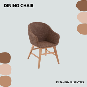 Chaise de salle à manger en rotin synthétique pour hôtel de luxe et salle à manger fabriquée en Indonésie - Product Image 5