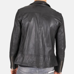 Chaqueta de Cuero Exclusiva con Cierre, Cuello Alto Cómodo y Transpirable para Hombre, Nueva Chaqueta Moderna, Duradera y Ligera - Product Image 2