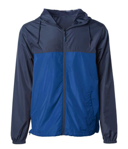 Veste coupe-vent légère de qualité fine pour hommes à capuche col montant motif décoration réversible respirant toile hiver - Product Image 3