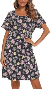 Pijama de poliéster/algodón de talla grande para mujer, Conjunto de pijama informal Sexy de verano, cuello sin mangas, adorno de encaje, ropa de dormir corta, liso teñido suave - Product Image 2